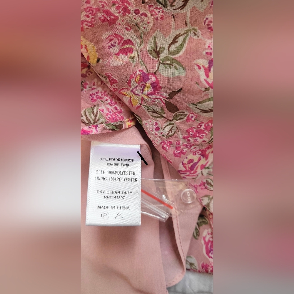 NWT!Floret Studios Ruffle Side Tie Floral Women's Midi Dress L(fits Like Medium) - Picture 11 of 16